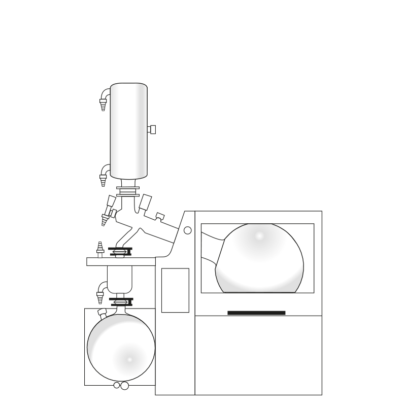 Heidolph Hei-VAP Industrial B - üvegszett: Shorty R
