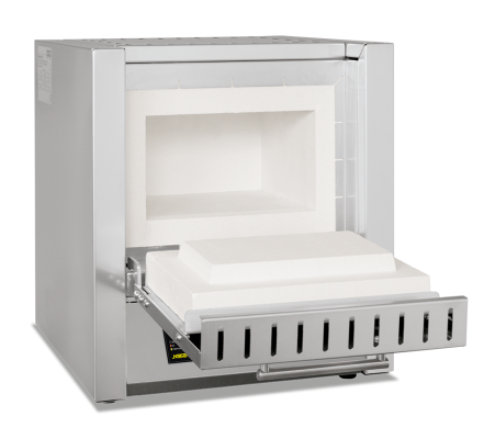 Nabertherm L 9/11/SKM/C550 muffle furnace with embedded heating elements in the ceramic muffle